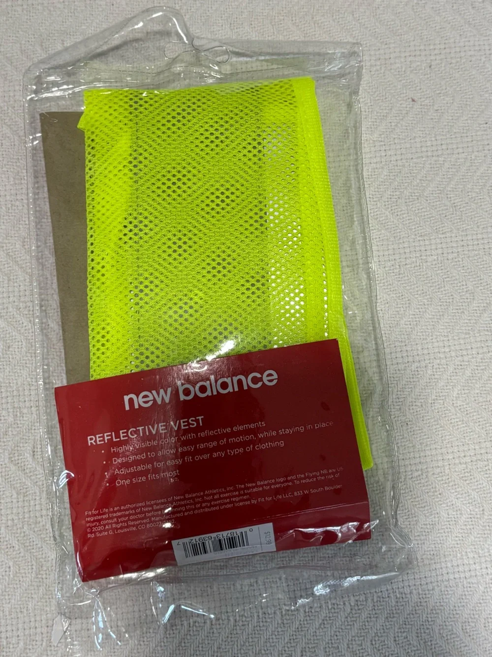 New Balance High-Visibility Safety Vest in Neon Yellow and Gray - Picture 4 of 7